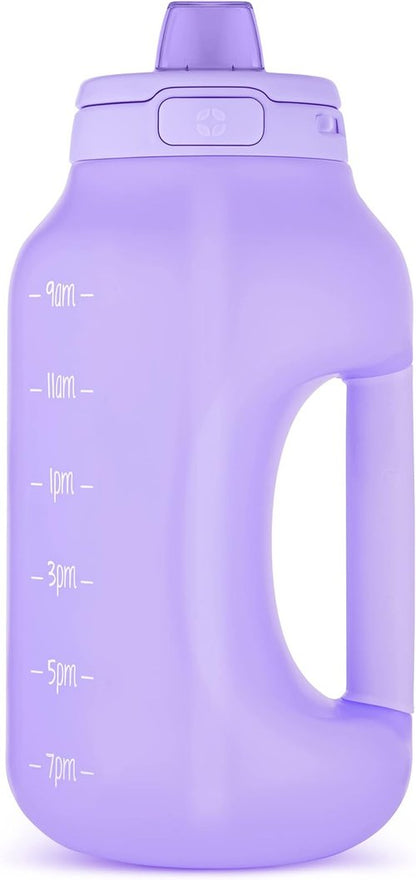 Ello Hydra 64oz Half Gallon Water Jug - Motivational Time Markers & Leak-Proof Lid | BPA-Free, Reusable Bottle