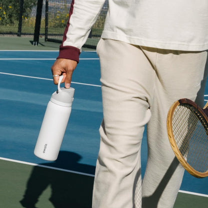 Owala FreeSip Insulated Stainless Steel Water Bottle - BPA-Free, 40 Oz, Shy Marshmallow | Perfect for Travel