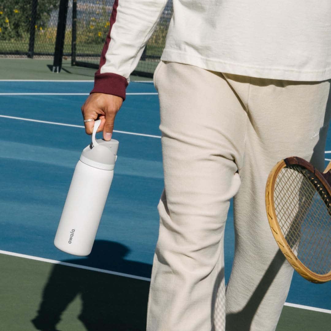 Owala FreeSip Insulated Stainless Steel Water Bottle - BPA-Free, 24 Oz, Shy Marshmallow | Perfect for Travel