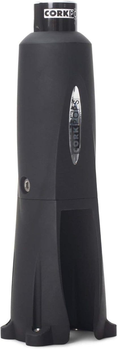 Cork Pops Legacy Wine Opener Built-in 4-Blade Foil Cutter Safe Cork Removal, Effortless Push Button Use, Needle Guard for Safety, Low-Pressure Cartridge Opens Up To 60 Bottles
