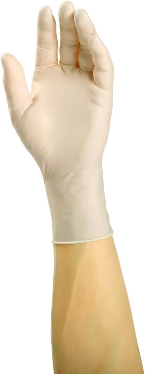 AmerCare Ultra Flex Latex Exam Gloves - Powder Free, Medium Size, Case of 1000
