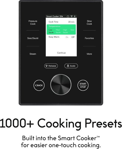 CHEF iQ Smart Pressure Cooker - 10-in-1 Multicooker with WiFi & Built-in Scale | 6 Quart Family Size