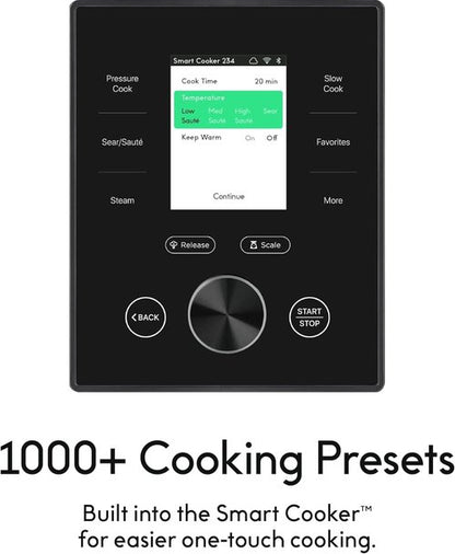 CHEF iQ Smart Pressure Cooker - 10-in-1 Multicooker with WiFi & Built-in Scale | 6 Quart Family Size