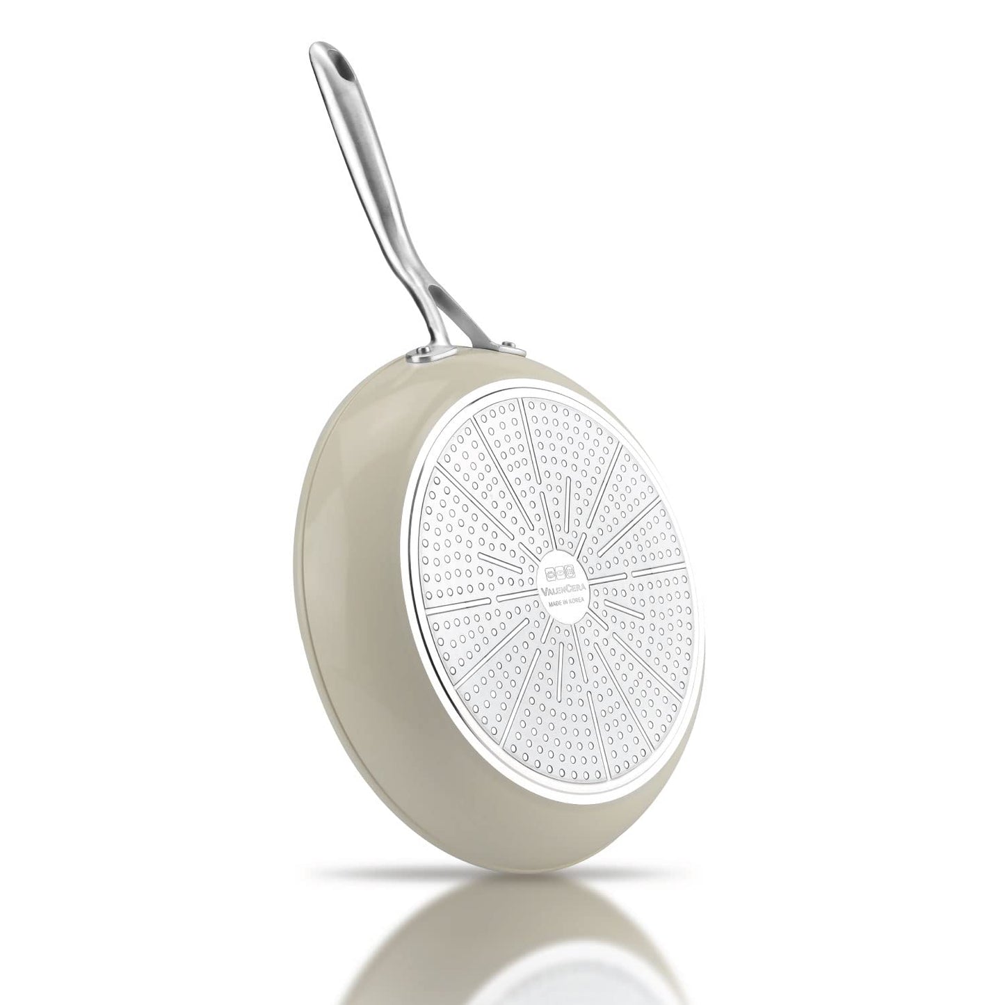 ValenCera TeChef Collection | 12" Ceramic Nonstick Frying Pan Skillet, Nontoxic - Free of PFAS, PFOA, PTFE, Made in Korea (12-in)