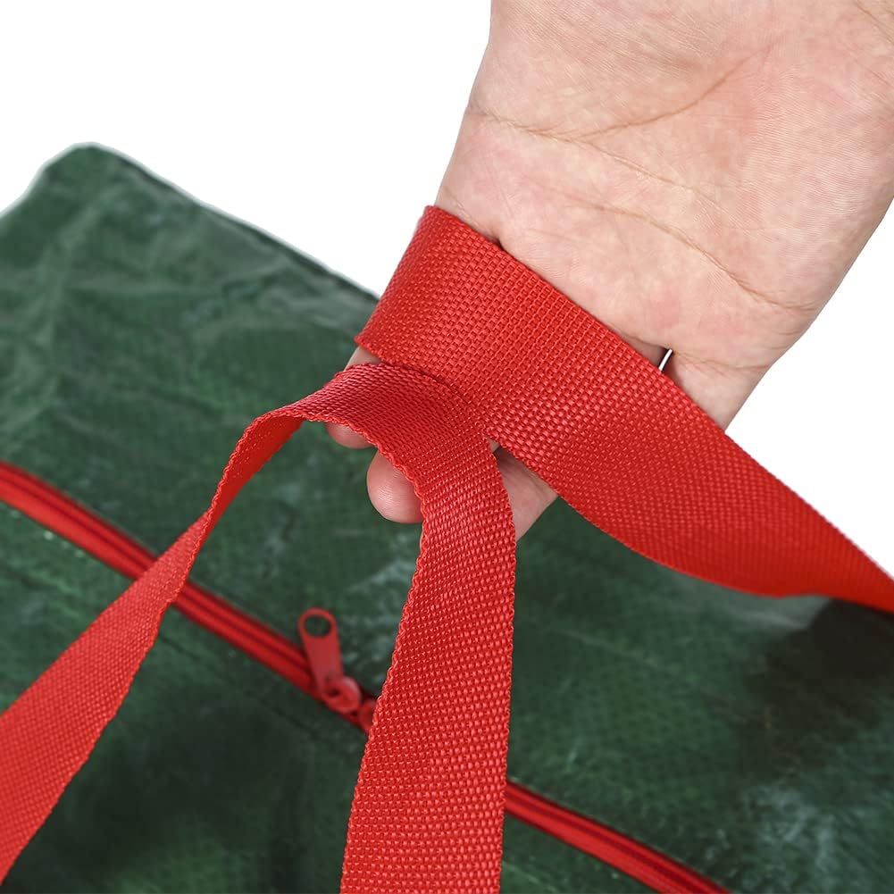 Sattiyrch Christmas Garland Storage Bags - Waterproof Dual Zipper Design with Card Slot | 2-Pack (Green)
