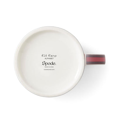 Spode Kit Kemp Alphabet Mug A 12 Oz - Red