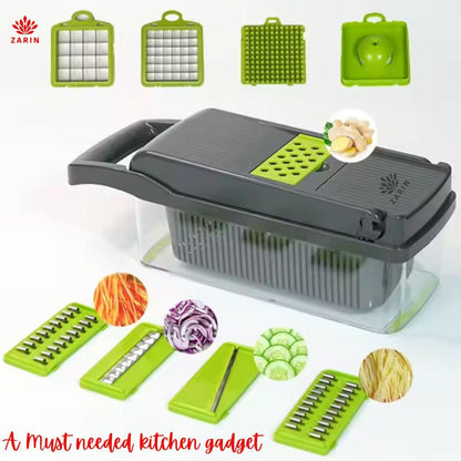 ZARIN 16-In-1 Vegetable Chopper & Slicer - Multi-Function Mandoline for Easy Meal Prep | Perfect for Onions, Fruits & Veggies