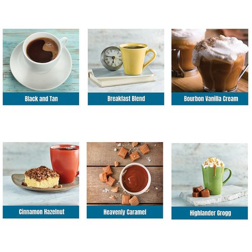 Door County Coffee Gourmet Flavored Coffee Sampler Pack - 10 Unique Specialty Grade 1 Arabica Bags | 1.5 oz Each