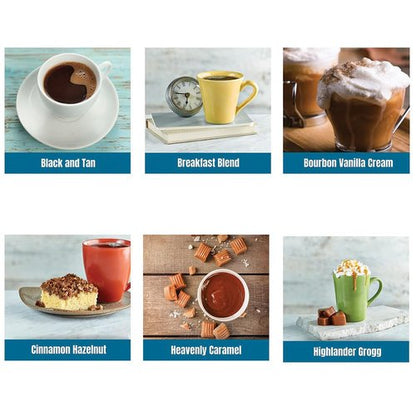 Door County Coffee Gourmet Flavored Coffee Sampler Pack - 10 Unique Specialty Grade 1 Arabica Bags | 1.5 oz Each