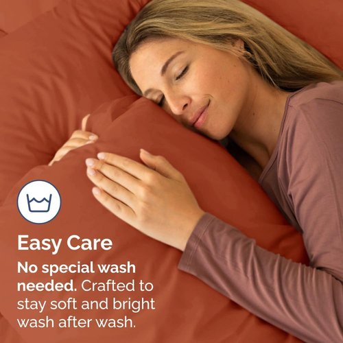 King Pillow Cases by [Brand Name] - Ultra Soft Hotel Quality Covers | Comfy, Wrinkle-Free, Stain Resistant - 2 Piece Set in Terracotta