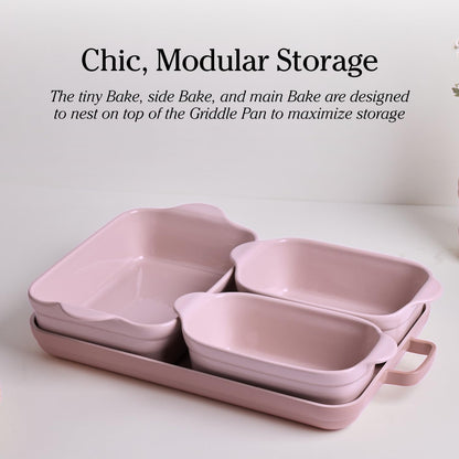 Our Place Bakeware Set - 5-Piece Ceramic Bakeware Collection | PFAS-Free Non-Toxic Nonstick | Blue Salt