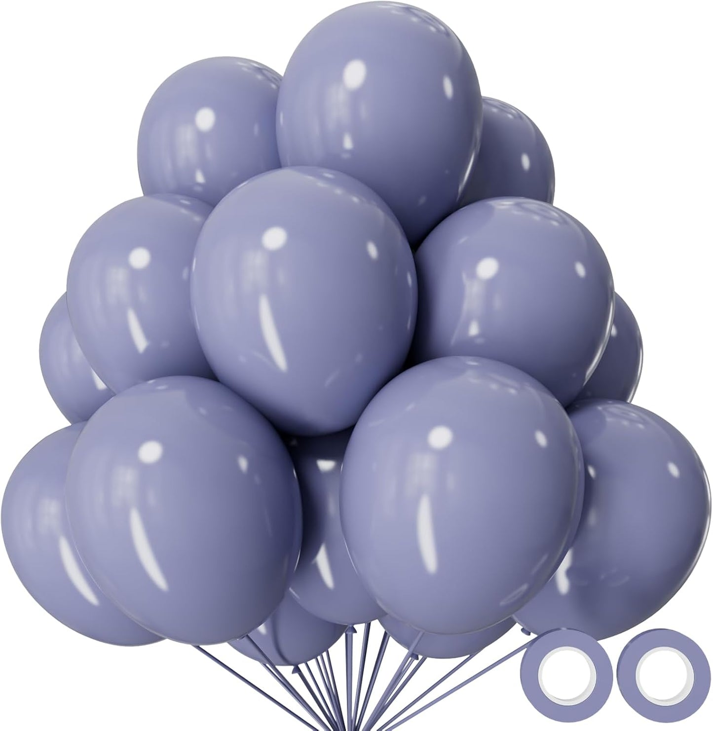 Skiennix 12-Inch Dusty Blue Balloons - 110 Pack Latex Balloons for Birthday, Baby Shower & Wedding
