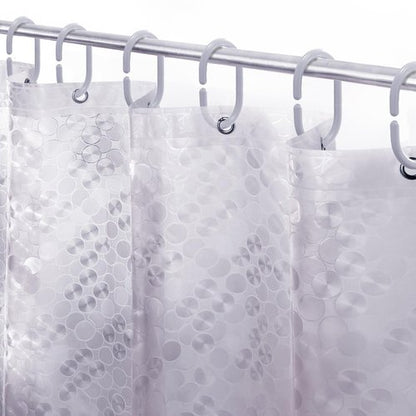 LiBa PEVA Shower Curtain Liner with 12 Plastic Rings, 8G Waterproof Shower Liner, 72x72 Inch Clear Shower Curtain with Magnets, Weighted Bathroom, 3D Clear Bubbles Pattern