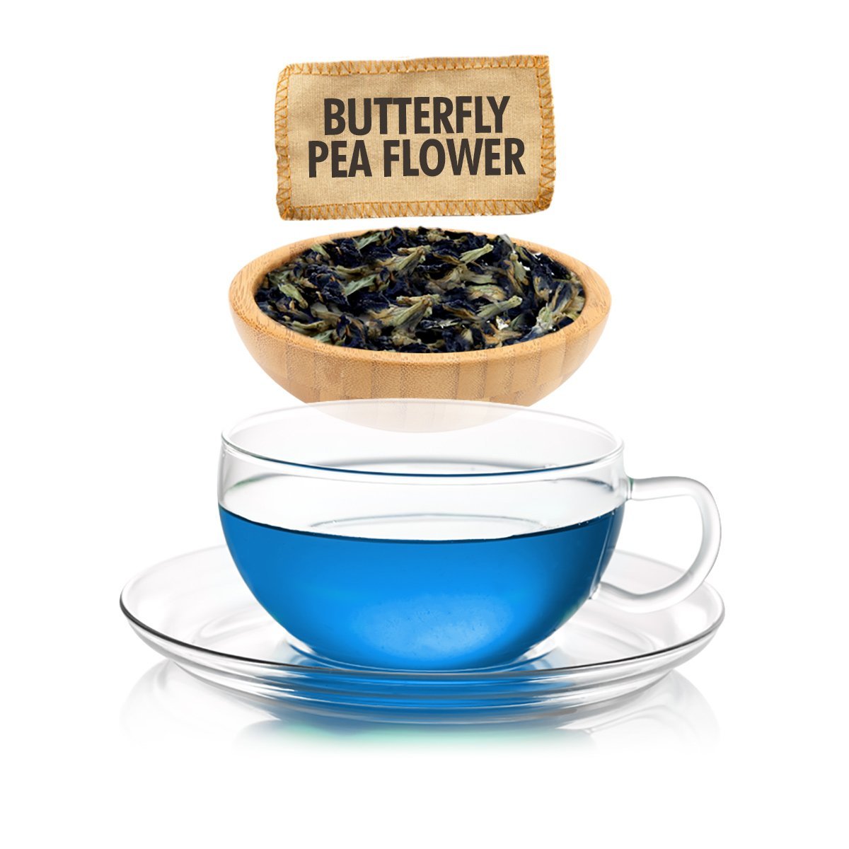 English Tea Store Herbal Loose Leaf, Butterfly Blue Pea Flower, 4 Oz