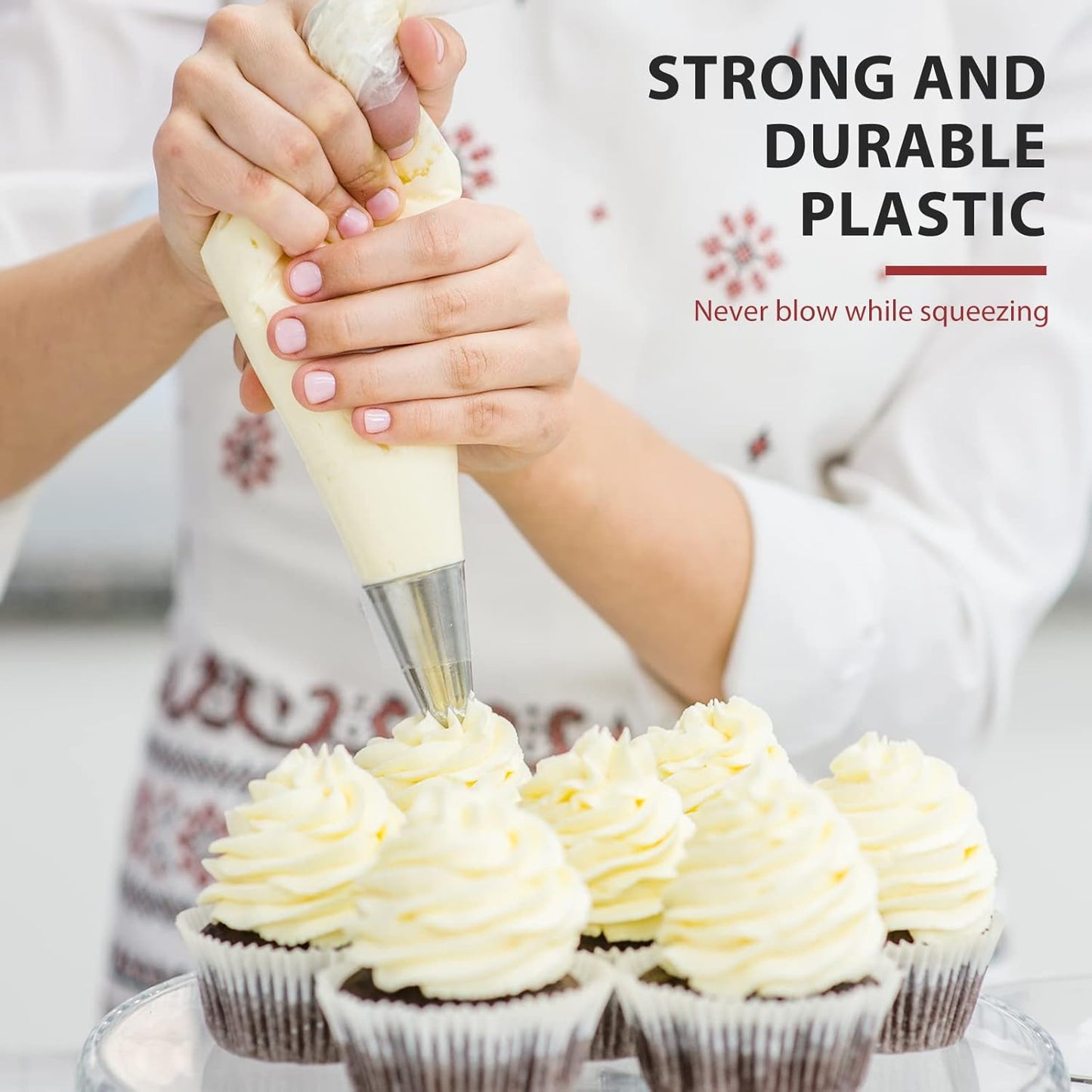 Skiennix 100pcs Disposable Mini Piping Bags - 8 Inch Pastry Bags for Cream Frosting & Icing