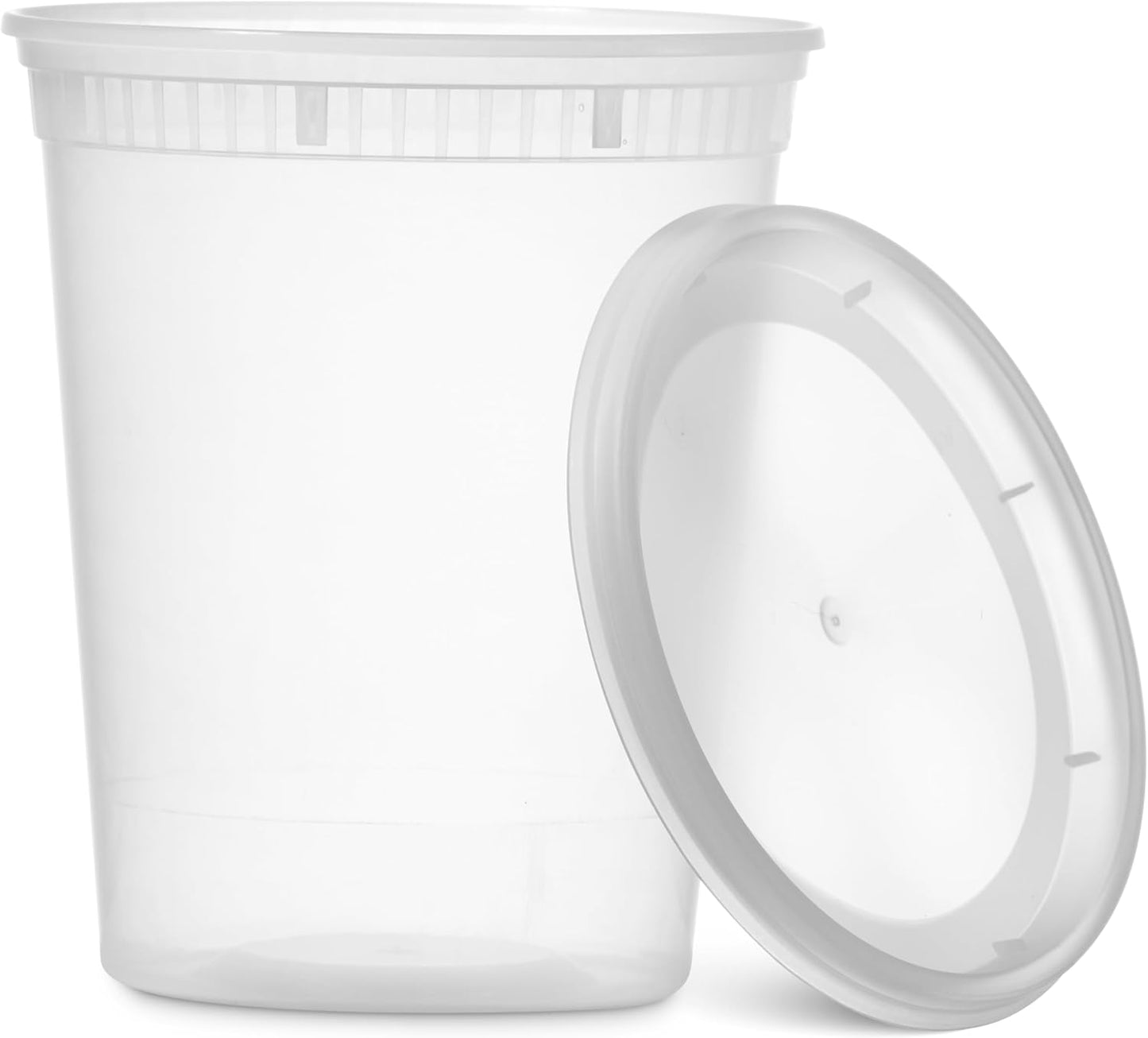 Skiennix 48 Pack Plastic Deli Containers - Clear, BPA-Free, Leakproof Meal Prep Storage | 16 & 32 oz