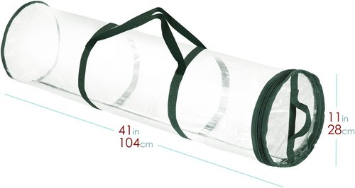Hearth & Harbor Wrapping Paper Storage Container - Tear-Proof Organizer Holds Up to 14 Rolls | Clear Design
