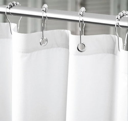 Felisa Waterproof Fabric Shower Curtain Liner with 6 Weighted Magnets,72 x 72 inch Hotel Quality & Soft Cloth Shower Curtain,Washable White Shower Curtain Liner for Bathroom