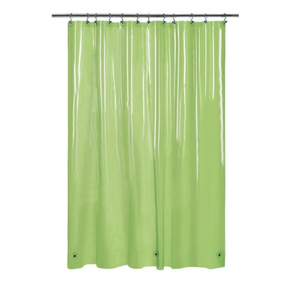 Barossa Design Clear Green Long Shower Curtain Liner 78" Height - 3 Magnets & Waterproof Lightweight PEVA Shower Liner for Bath Tub, PVC Free, Metal Grommets, Clear Green, 72x78