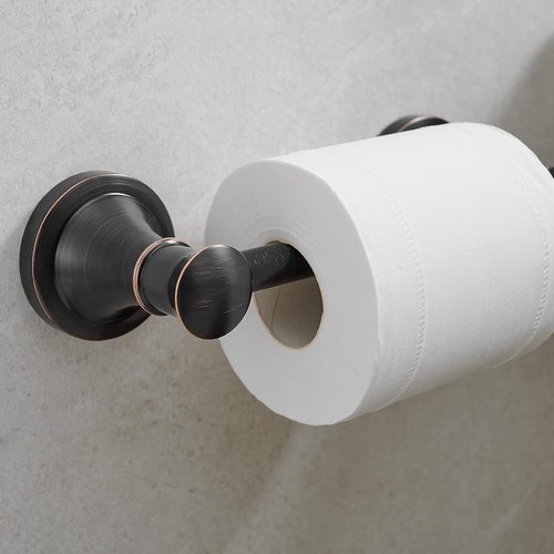 Hoimpro Wall Mounted Toilet Tissue Paper Holder - Rustproof Design in Oil Rubbed Bronze Finish