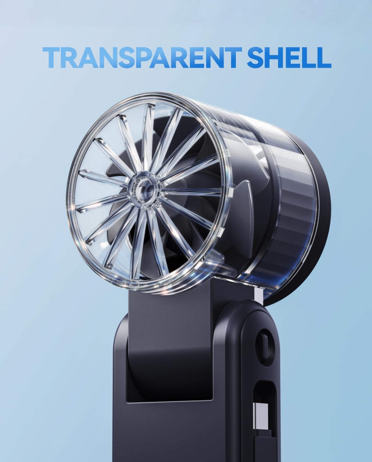 Skiennix Portable Handheld Fan - 4000mAh Power Bank & 100-Speed Turbo Fan | Foldable for Travel & Camping