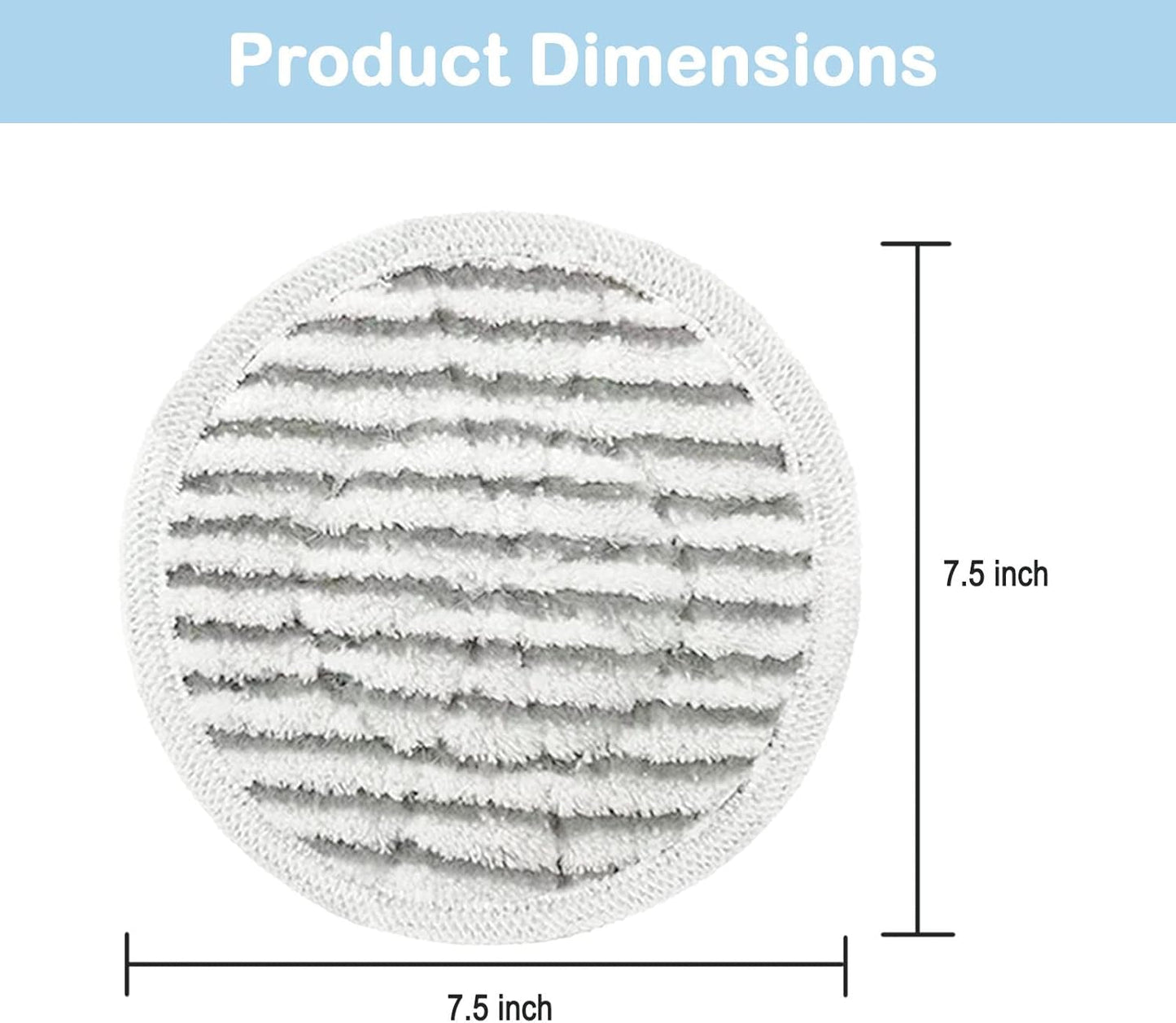 Shark S7001 Steam Mop Pads - 10 Pack Replacement Scrubbing Pads for S7001, S8201, S7000 Series