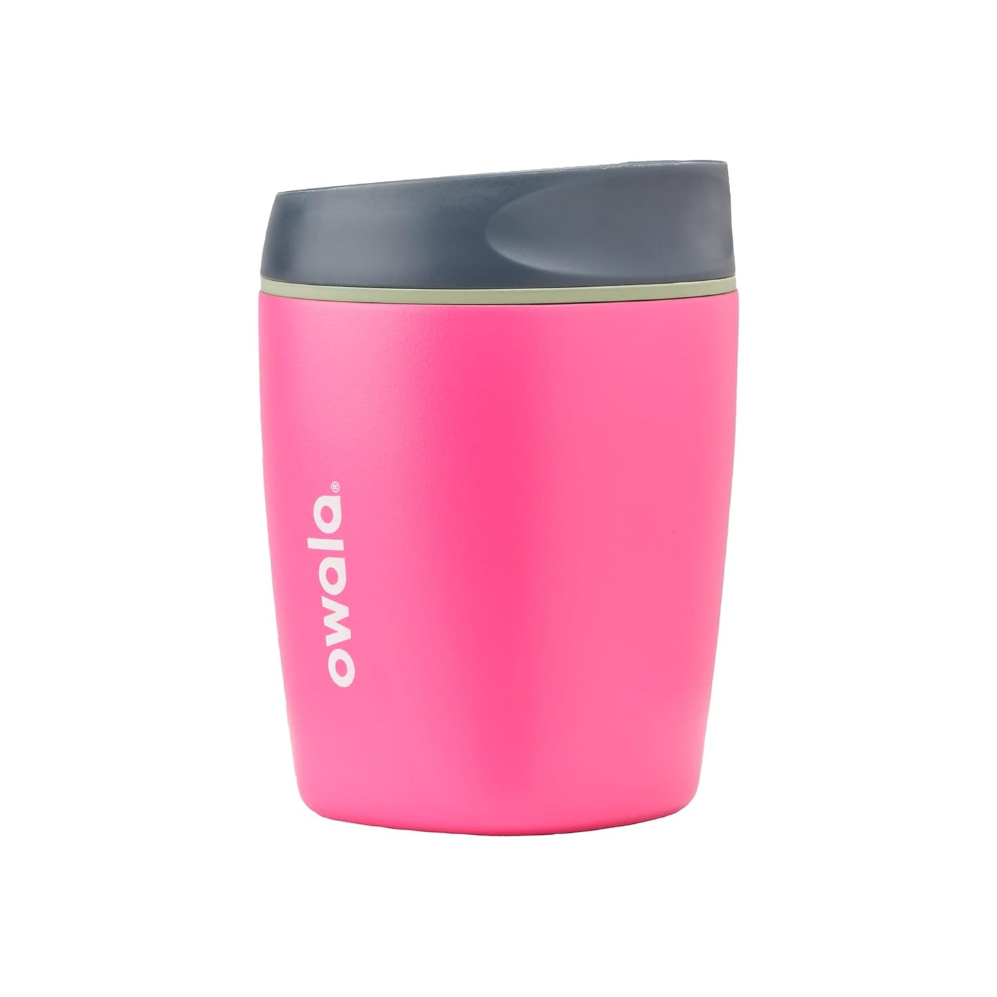 Owala SmoothSip Insulated Stainless Steel Coffee Tumbler - Reusable Hot & Iced Coffee Mug, 10 oz, Pink