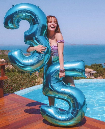 Skiennix 40-Inch Light Blue Number 8 Balloon - Perfect for 8th Birthday Parties & Celebrations