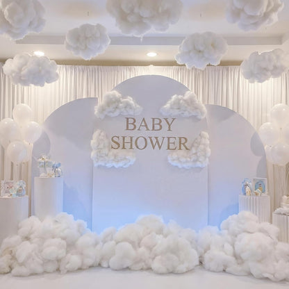 Shappy Christmas Fake Snow Decoration - 7.05 Ounce Fluffy White Cloud Fiber for Indoor Winter Decor