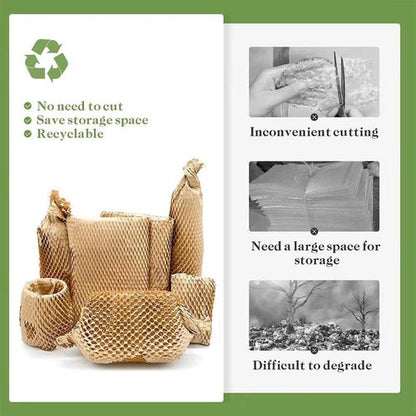 Honeycomb Packing Paper - 15" x 262' Recyclable Cushioning Wrap Roll for Moving & Shipping | Khaki