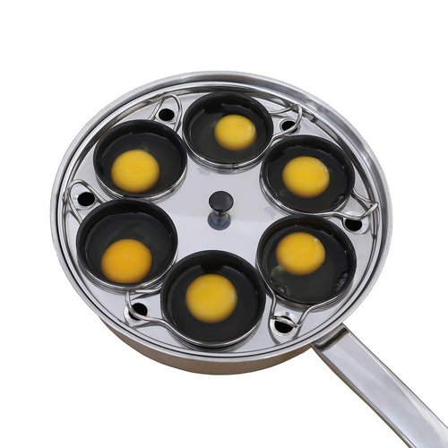 Egg Poacher Pan - Stainless Steel Poached Egg Cooker – Perfect Poached Egg Maker – Induction Cooktop Egg Poachers Cookware Set with 6 Nonstick Large PFOA FREE Egg Poacher Cups and Silicone Spatula…