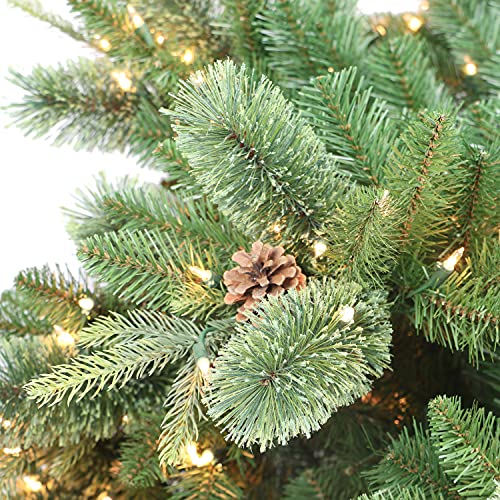 7.5ft Artificial Christmas Tree with 700 Lights - Realistic Pine, Flame-Retardant, Easy Assembly