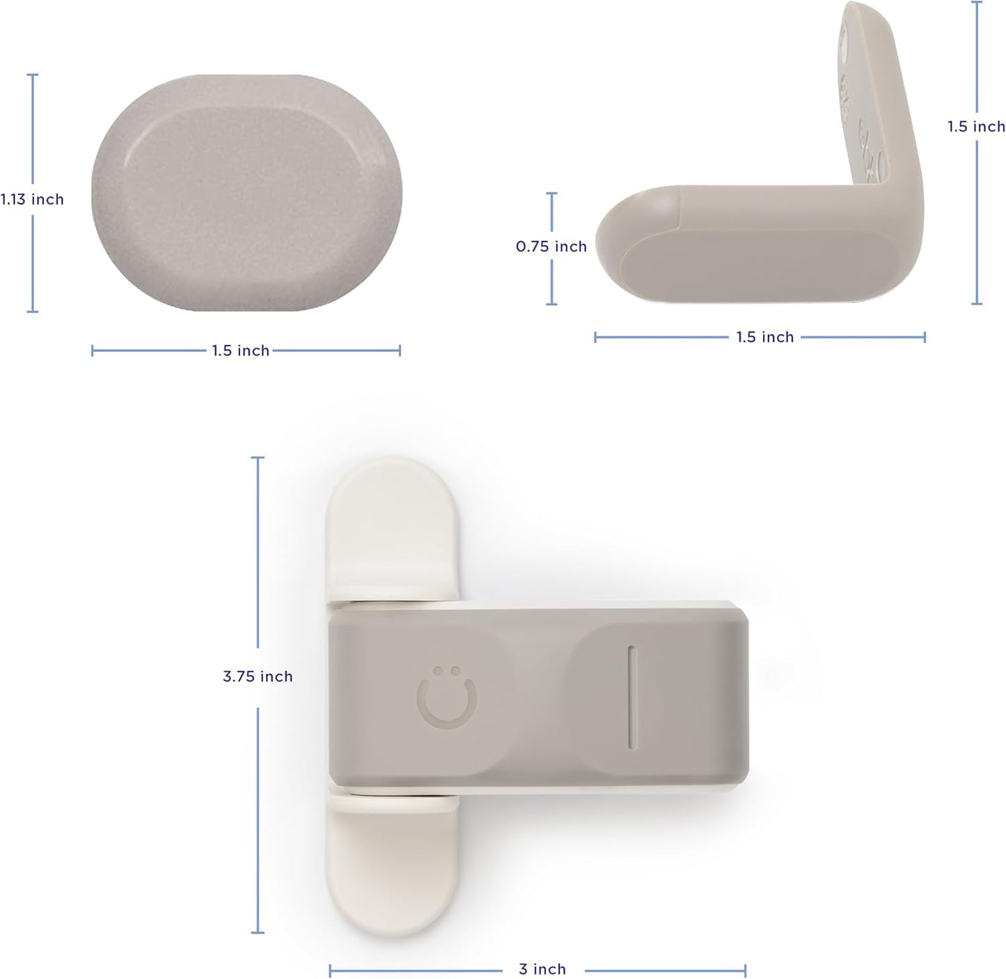 Ubbi Safety Bundle - Complete Childproofing Kit with 36 Outlet Covers, 16 Corner Protectors & 2 Pinch Guards - Taupe