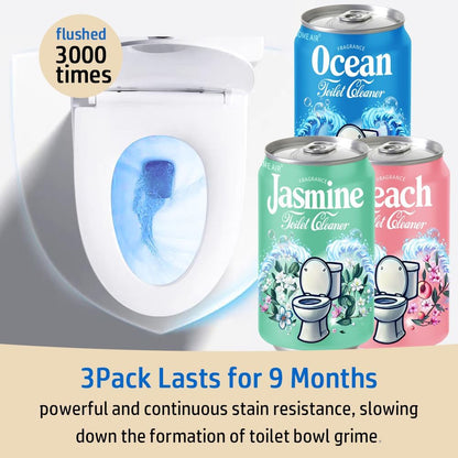 Regine Switzerland Toilet Bowl Cleaner - Long-Lasting Automatic Tablets | Ocean, Jasmine & Peach Scent