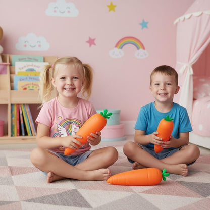 Skiennix Carrot Stress Relief Toy - Realistic Moldable Giant Carrot Fidget Ball for Relaxation | Ideal Easter Basket Gift