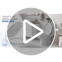 Elongated Toilet Seat 18.5 Inch Soft Close White - Quick Release & Non-Slip Bumpers
