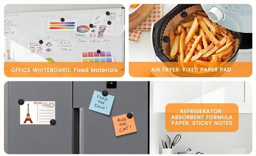 Air Fryer Magnets - 100% BPA Free Silicone, Waterproof & Rust-Proof | 8-Piece Set for Safe Food Covering
