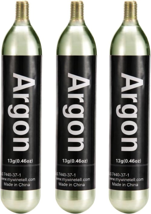 Argon Capsules for Wine Preservation Systems – Compatible with Wine Saver & Dispenser – Long-Lasting Freshness for Wine Freshness & Storage (3 Pack)
