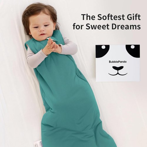 BubblePanda Modal Sleep Sack - Super Soft 1.0 Tog Toddler Blanket for 6-12 Months | 2-Way Zipper