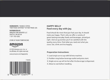Happy Belly Medium Roast Coffee Pods - Colombian Flavor, Compatible with Keurig 2.0 | 100 Count