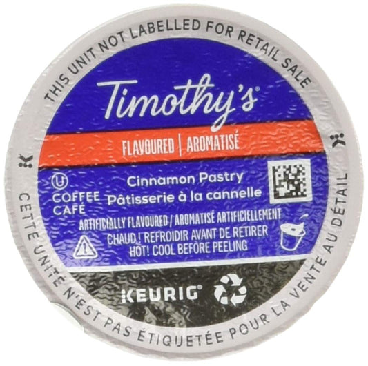 Timothy's World Coffee Cinnamon Pastry K-cup for Keurig Brewers, 24 Count