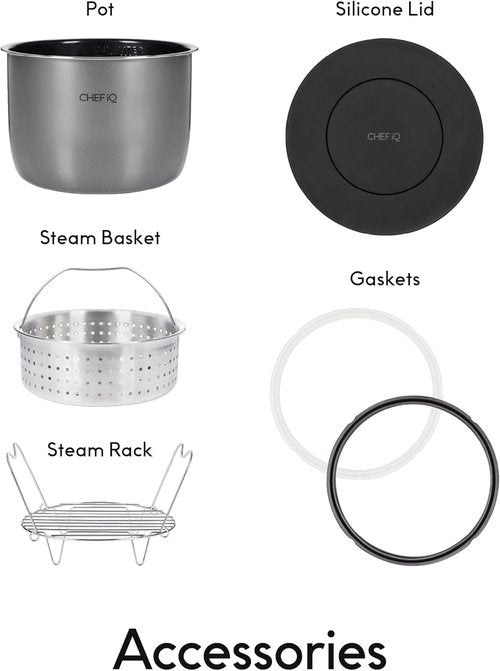 CHEF iQ Smart Pressure Cooker - 10-in-1 Multicooker with WiFi & Built-in Scale | 6 Quart Family Size