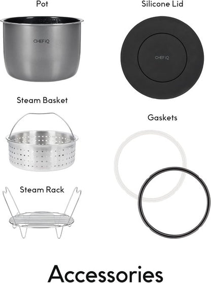 CHEF iQ Smart Pressure Cooker - 10-in-1 Multicooker with WiFi & Built-in Scale | 6 Quart Family Size