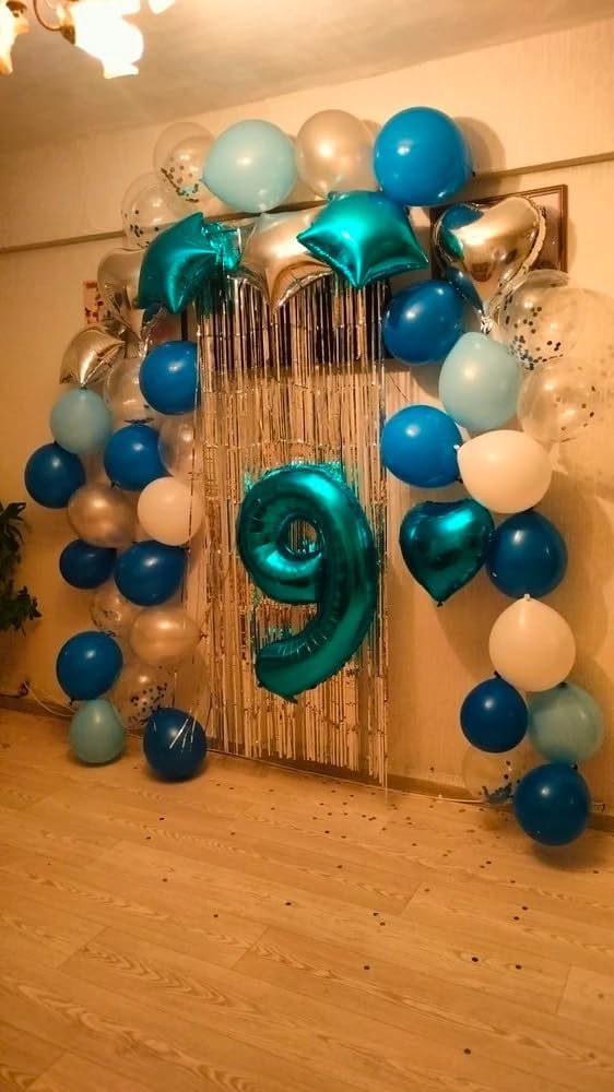 Teal Blue Number Balloon - 40 Inch 0 Balloon for Birthday Decorations | Perfect Teal Party Supplies