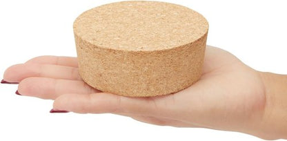 Juvale Large Tapered Cork Pucks & Plugs - Size #48, 3.48 x 3.27 x 1.29 in, 3-Pack - Wide Cork Stopper for Sealing Jars, Bottles & DIY Crafts