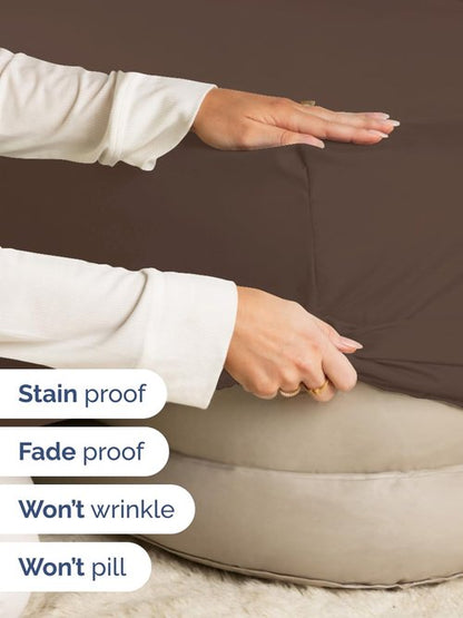Extra Deep King Fitted Sheet - Hotel Luxury Single Fitted Sheet Only - Easily Fits 18 inch to 24 inch Mattress - Ultra Soft, Wrinkle Free w/Extra Deep Pockets - Easy-Care, Breathable & Comfy - Brown