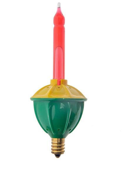 Bubble Light String 7 Bulbs, 7 ft, Candelabra Base, Multicolor Holiday Tree Lights