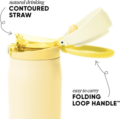 Simple Modern Mesa Loop Water Bottle - Insulated 30oz Stainless Steel with Straw & Handle | Lemoncello