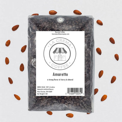 La Crema Coffee Amaretto 2-Pound Package | Top Notch Quality Coffee | Allergen Free | Gluten Free | Sugar Free | Always Roasted Fresh to Order