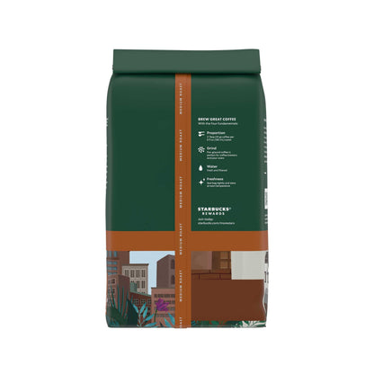 Starbucks Ground Coffee, Medium Roast Hot or Iced Coffee, Pike Place Roast, 18 oz